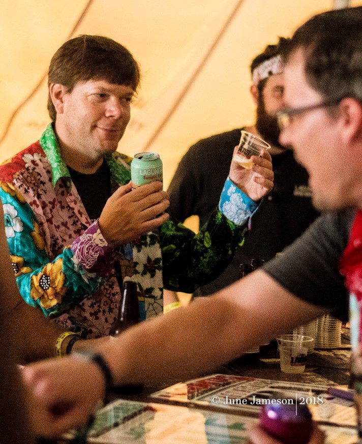 Kyle having some brews @ Summer Camp