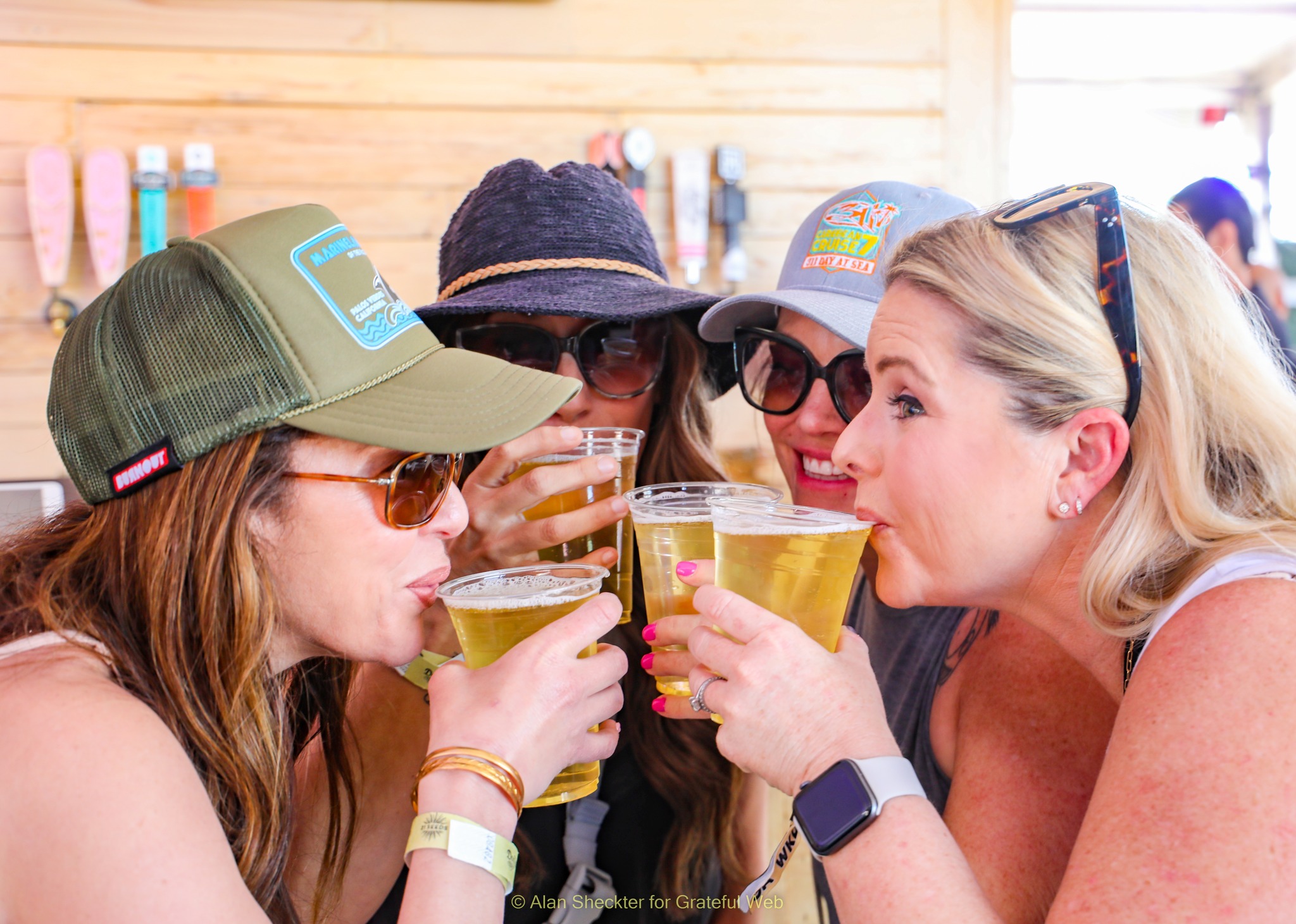 Friends enjoying some cold brews | BeachLife Fest