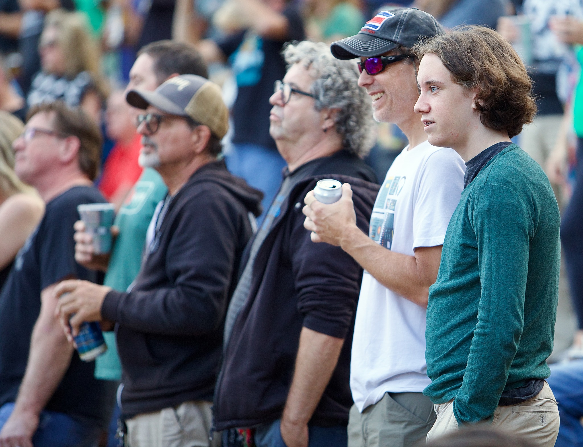 A multi-generational audience at Mule's show