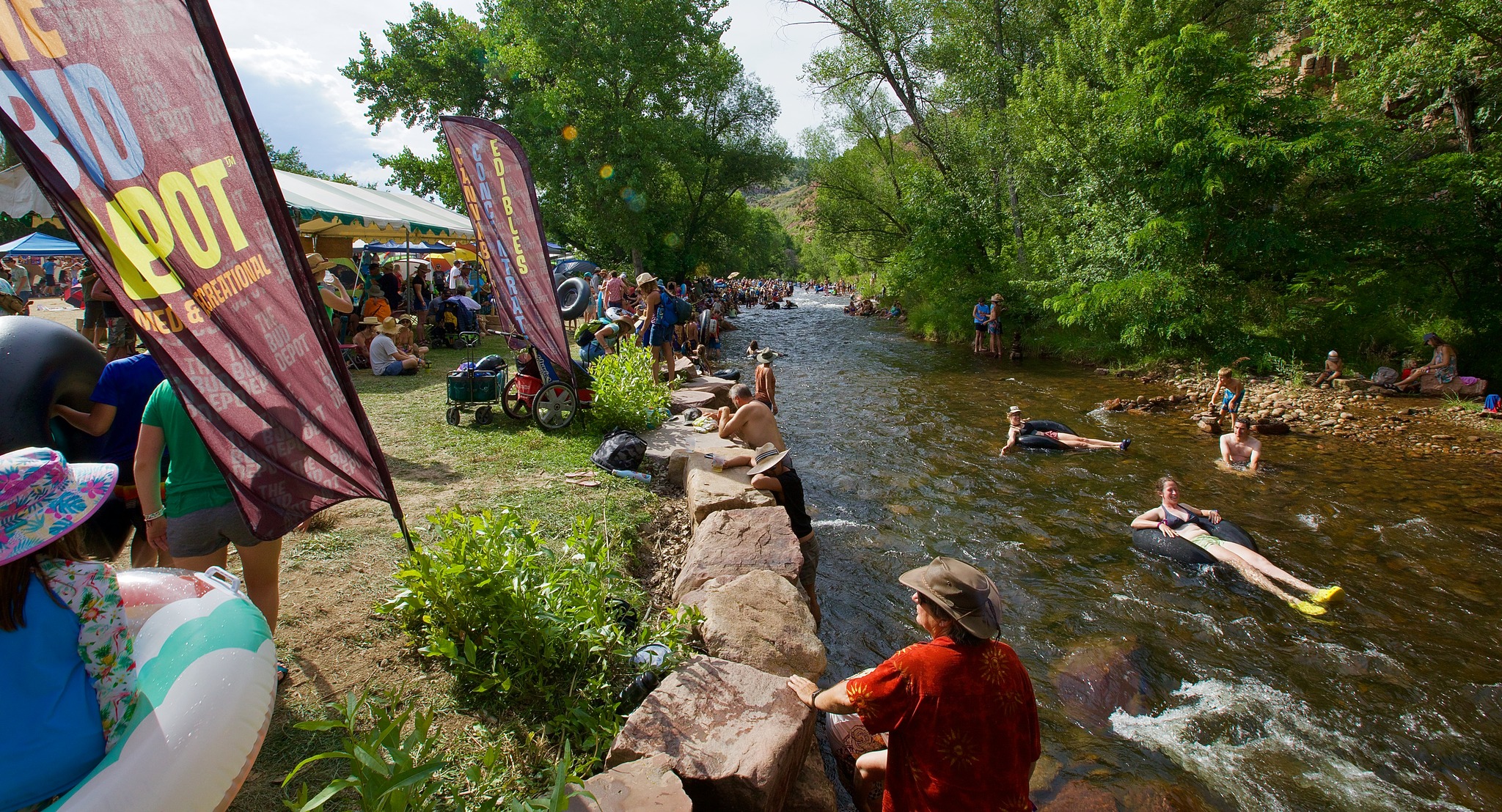 Floating down the St. Vrain River