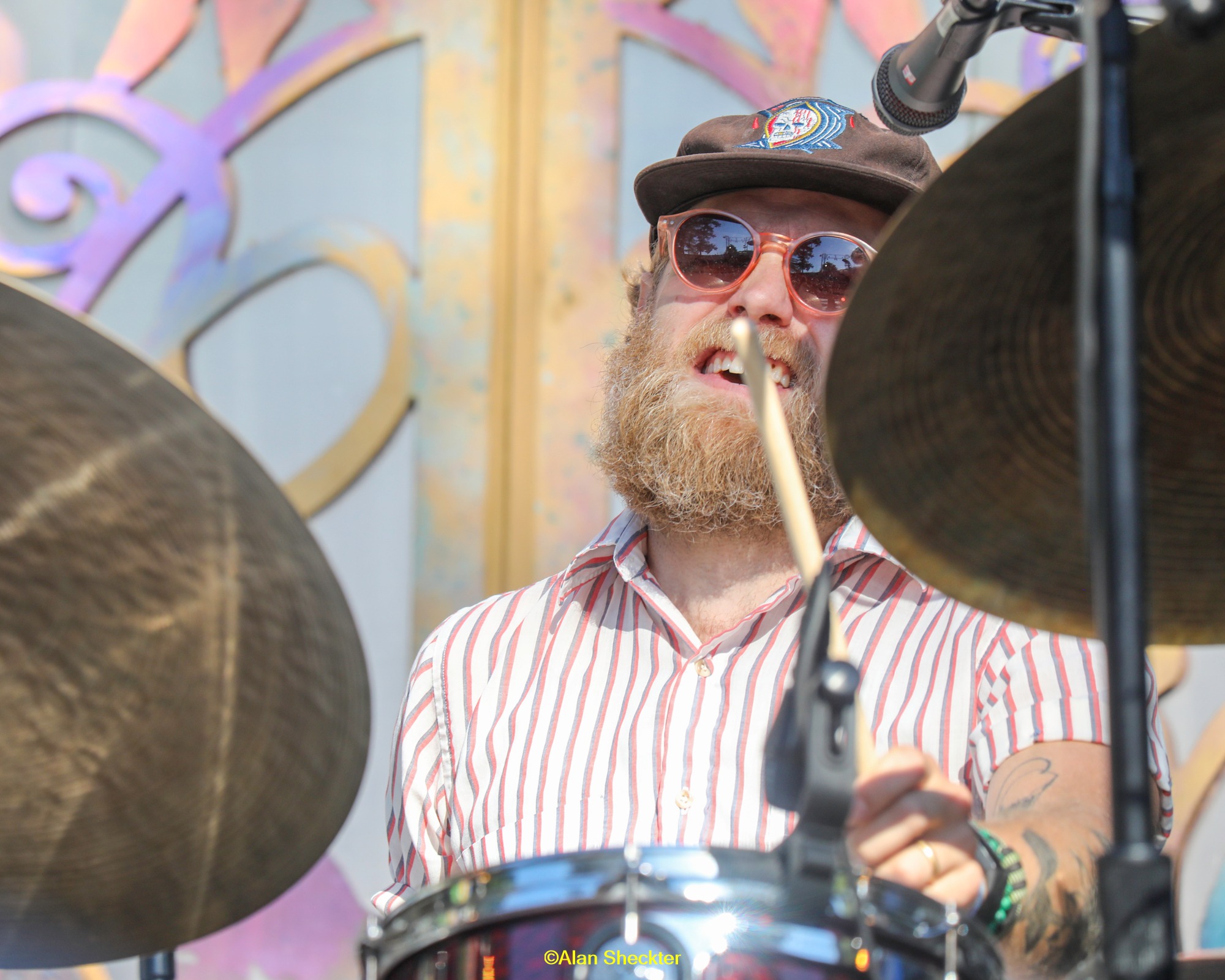  Midnight North drummer Nathan Graham sat in with the Terrapin All-stars for a few songs, Forest Meadows Amphitheatre 