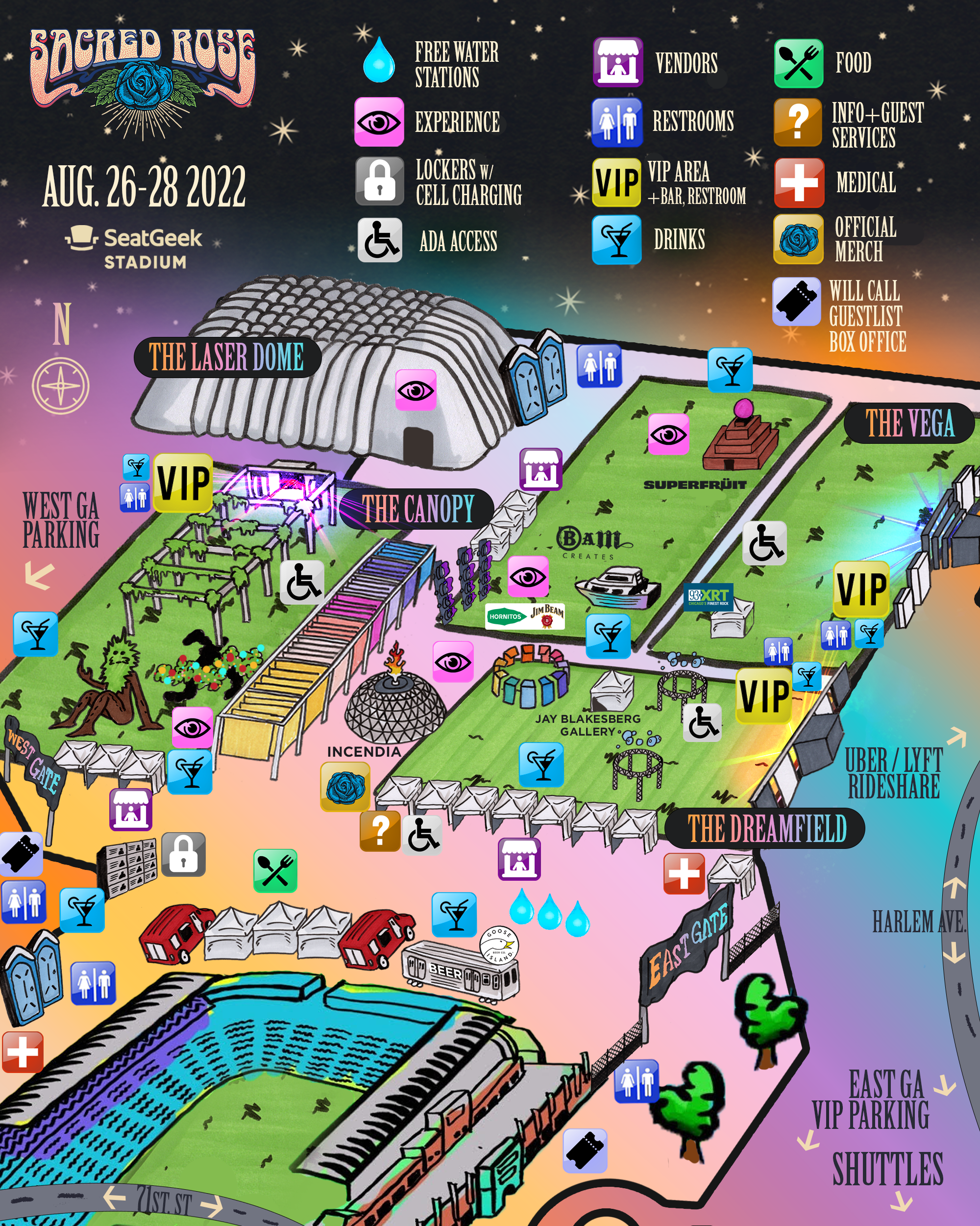 Sacred Rose Festival Official Map 2022