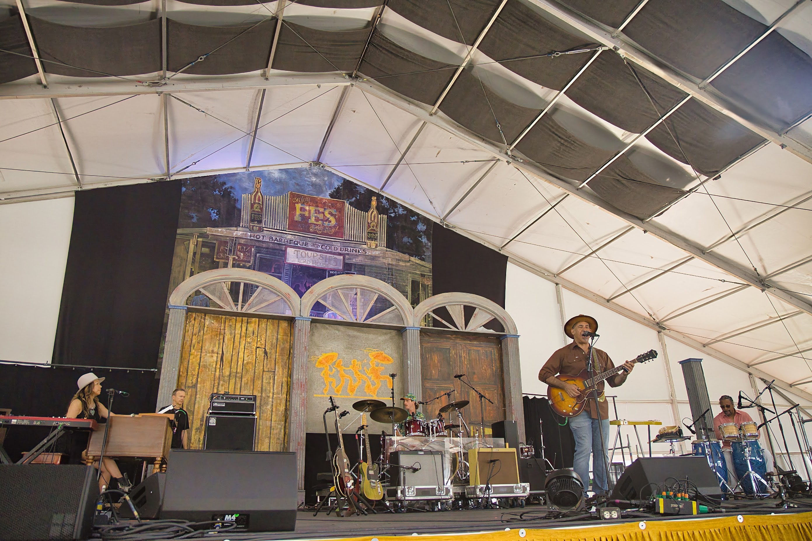 Keiko Komaki, Michael "Fou" Fouqier, Marc Stone, and Garland Paul | New Orleans Jazz & Heritage Festival