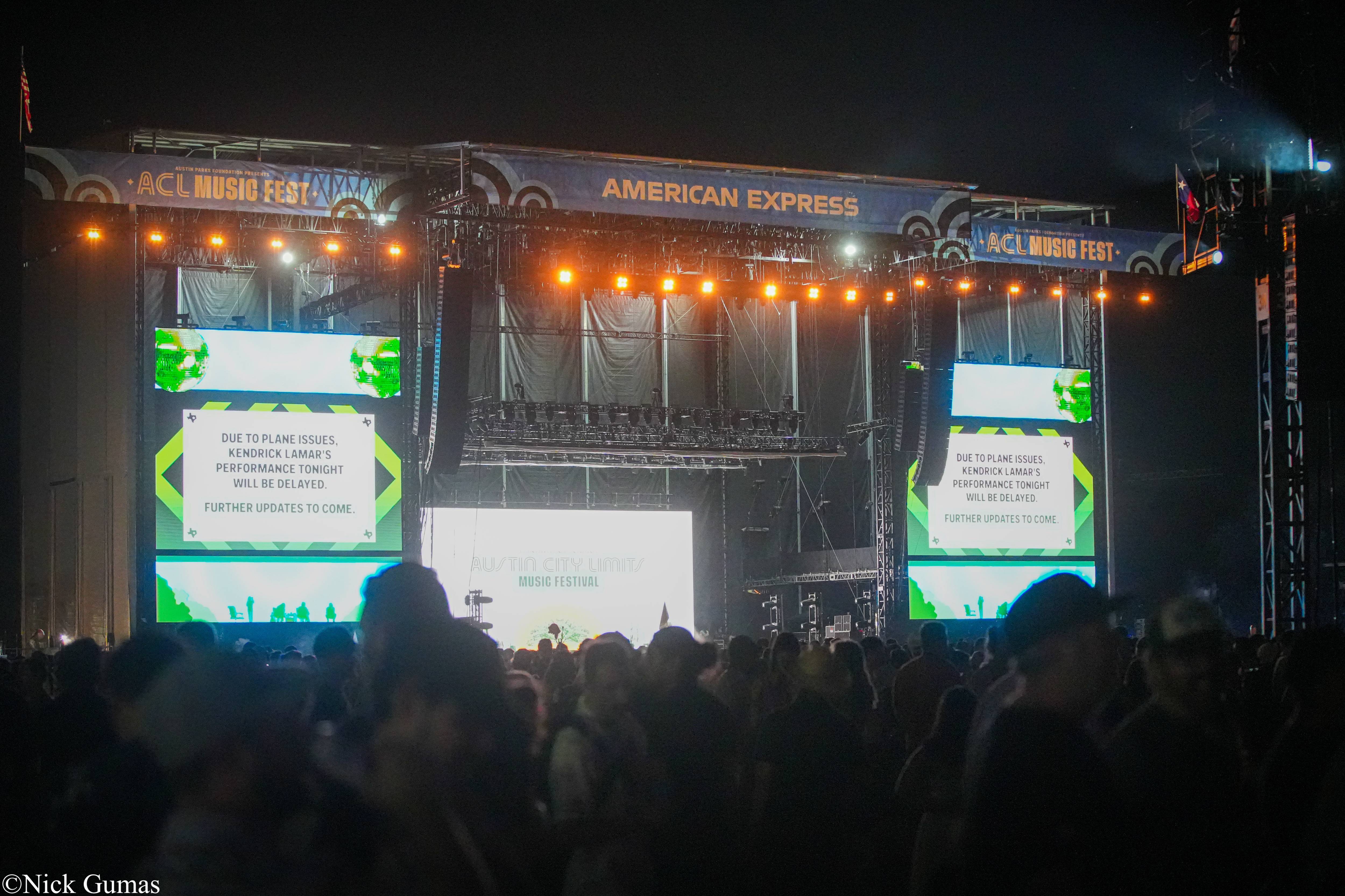 Kendrick Lamar's Delay Message | ACL | Austin, Tx