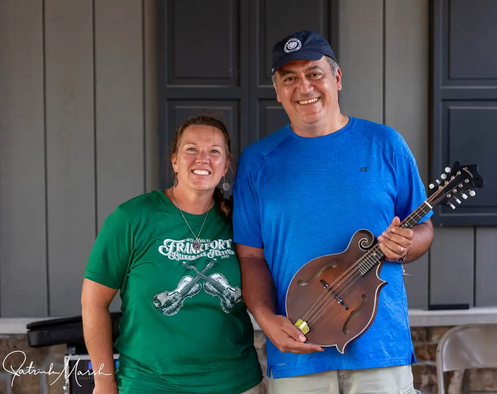 Brooke Krygsheld Groszek with a happy mandolin Marco from Milan, Italy | Photo by Patrick Marsh Swamp