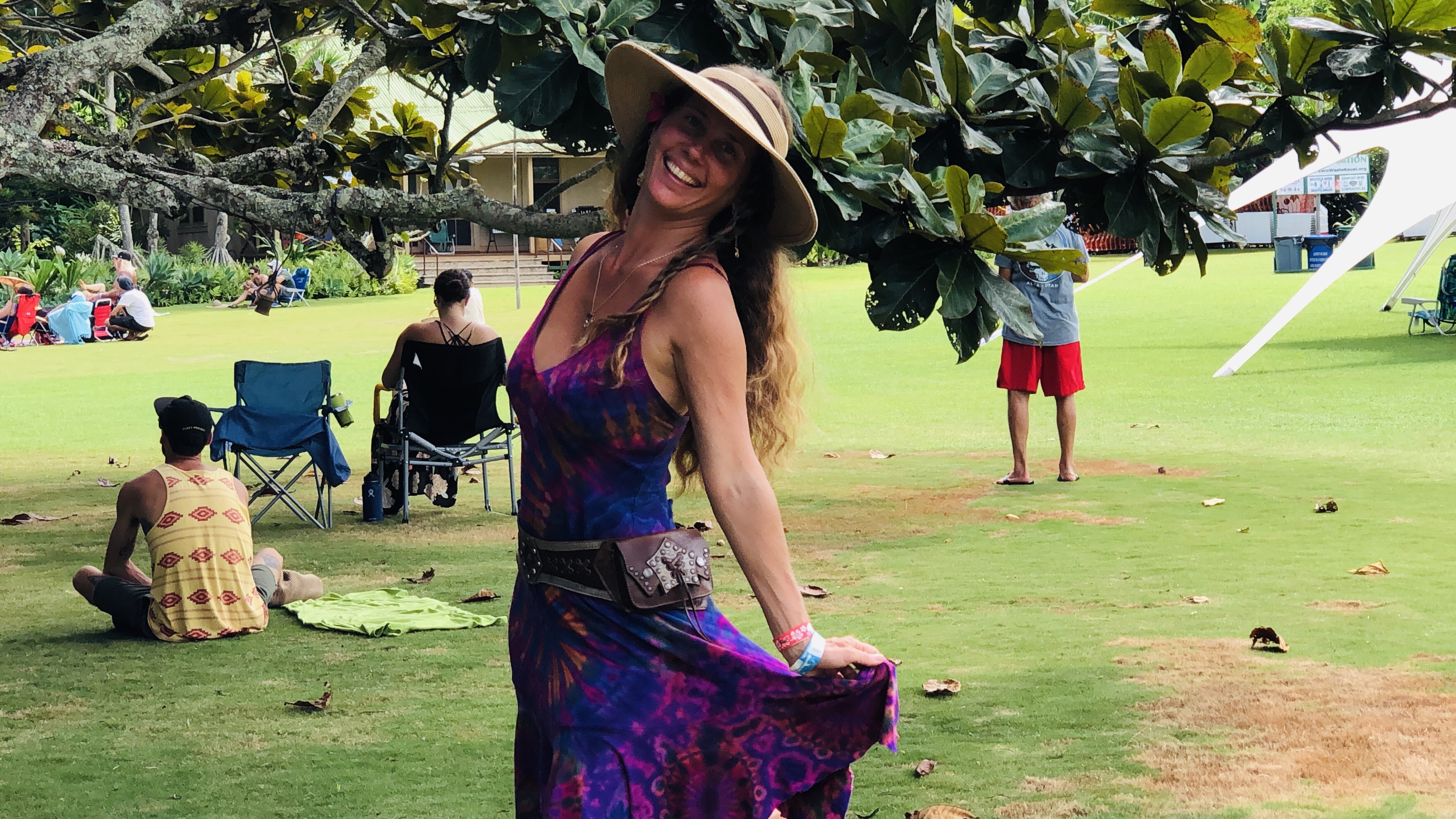 Dancing on the Kaua'i grass