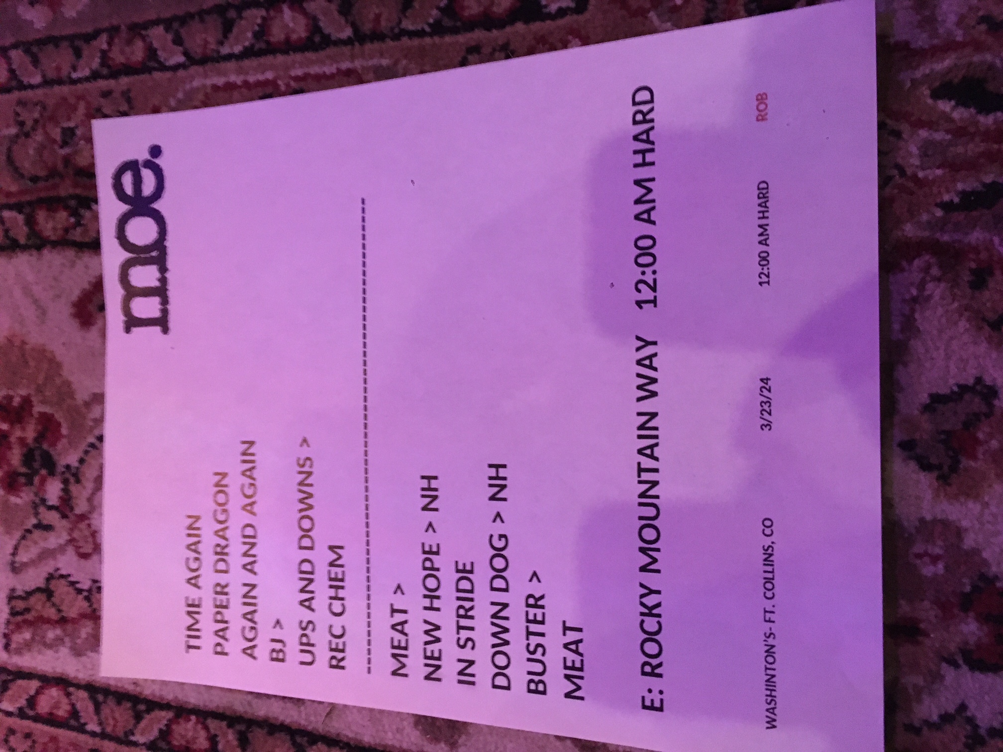 moe. set list - 3/23/2024