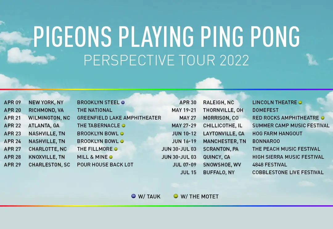 Pigeons on tour this spring and summer