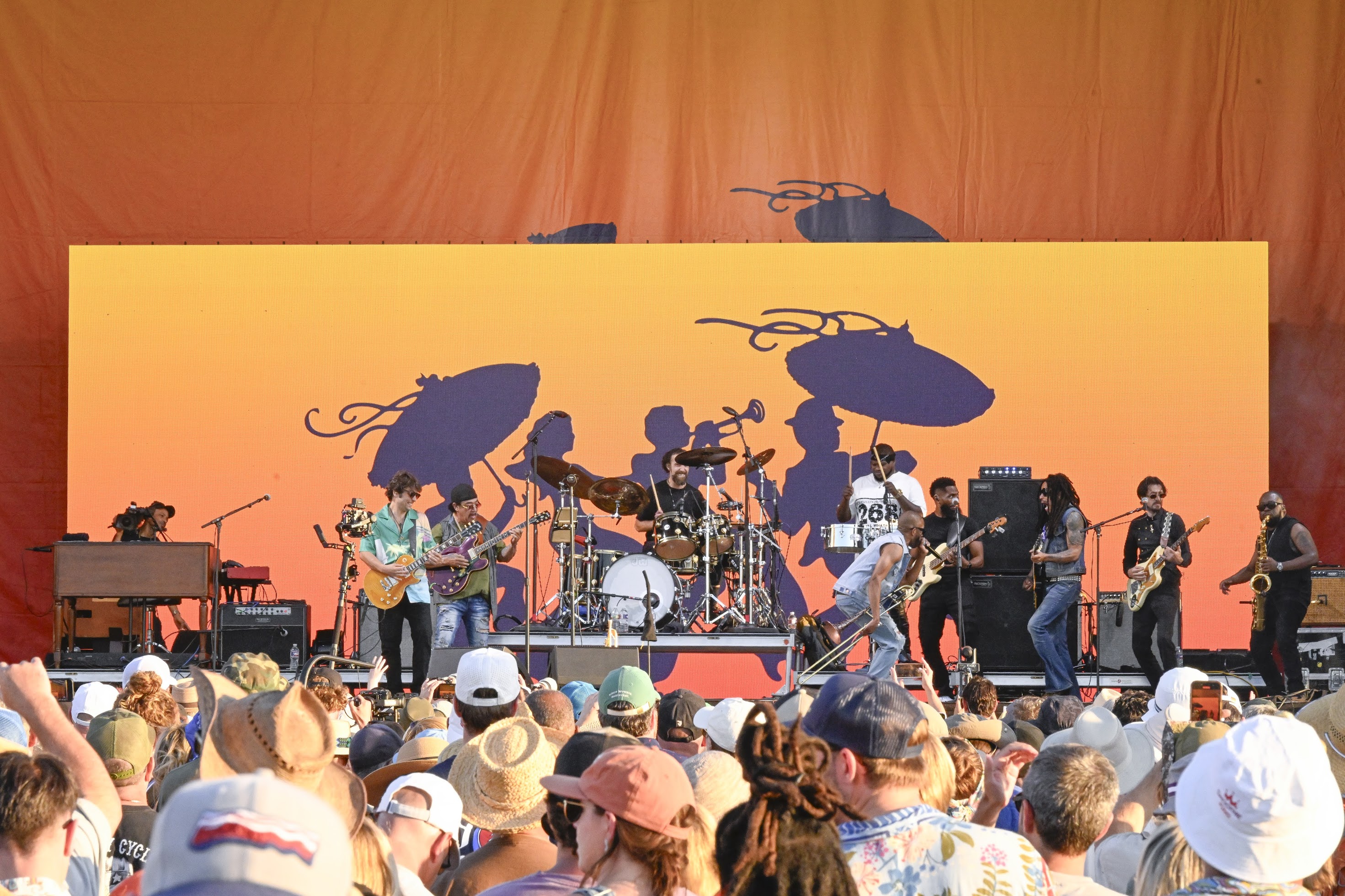 Trombone Shorty with Lenny Kravitz - photo by Astrida Valigorsky