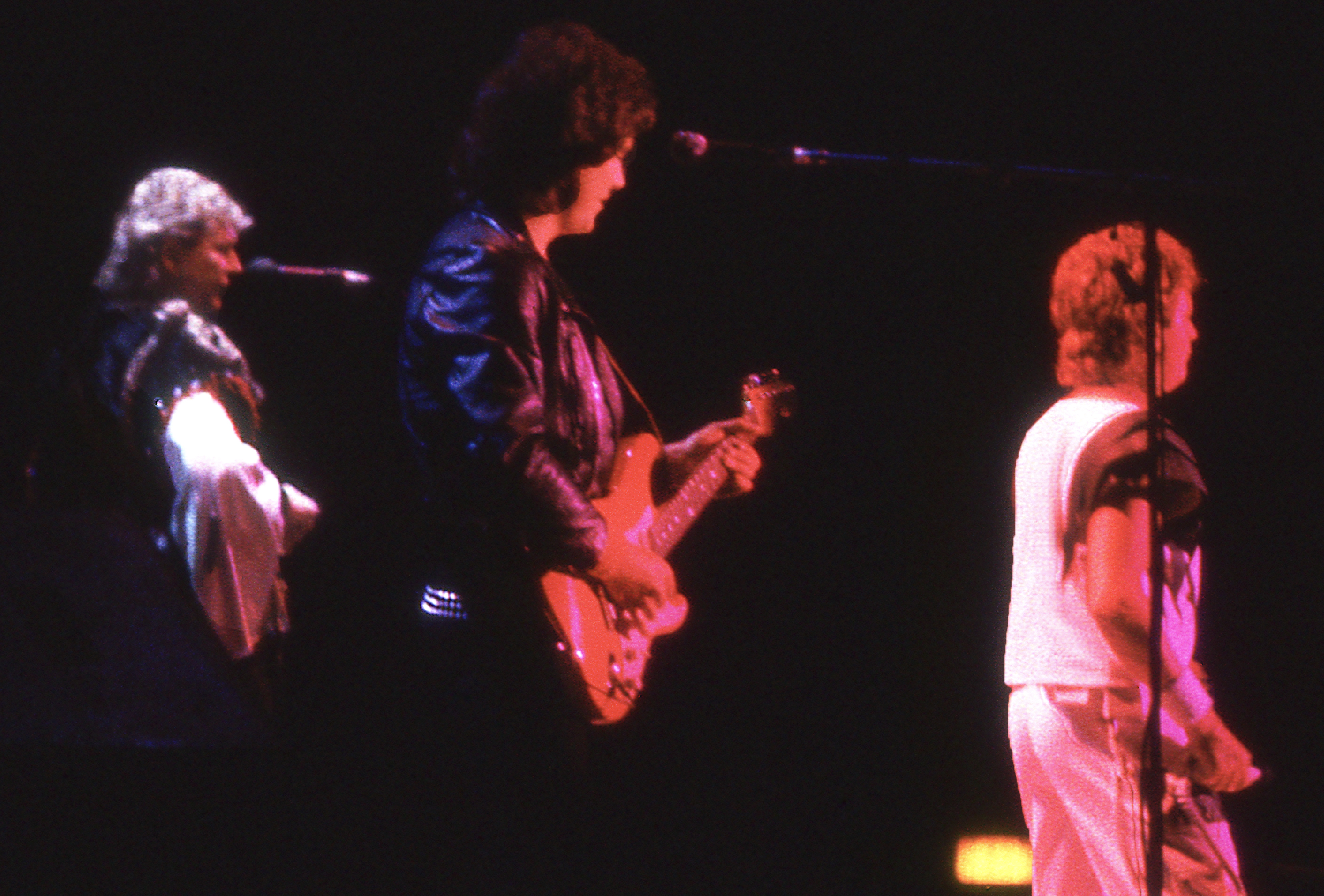 Guitarist Trevor Rabin takes his place on stage with Yes | Miami University, Oxford OH, 1984 | Photo: Sam A. Marshall | Cincinnati OH