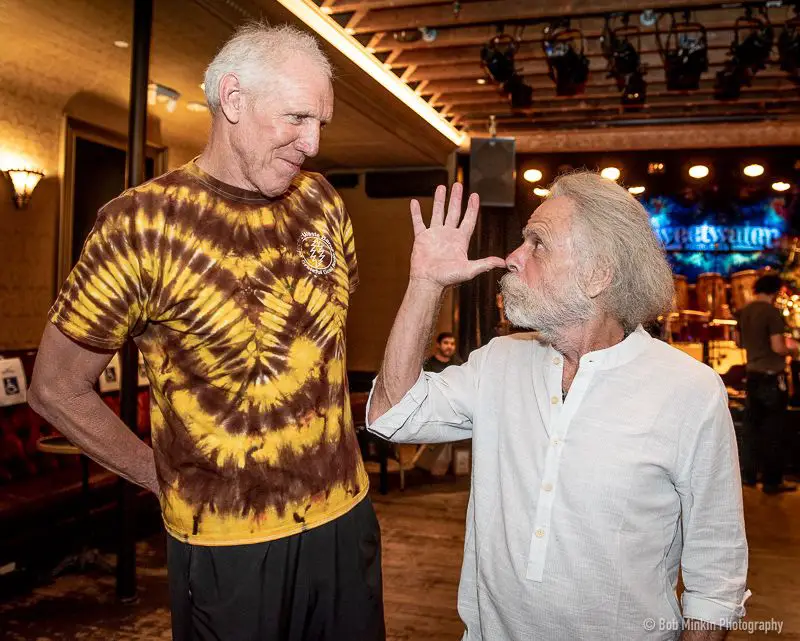 Sharing a special moment with Bill Walton, Mill Valley, Calif., August 2019