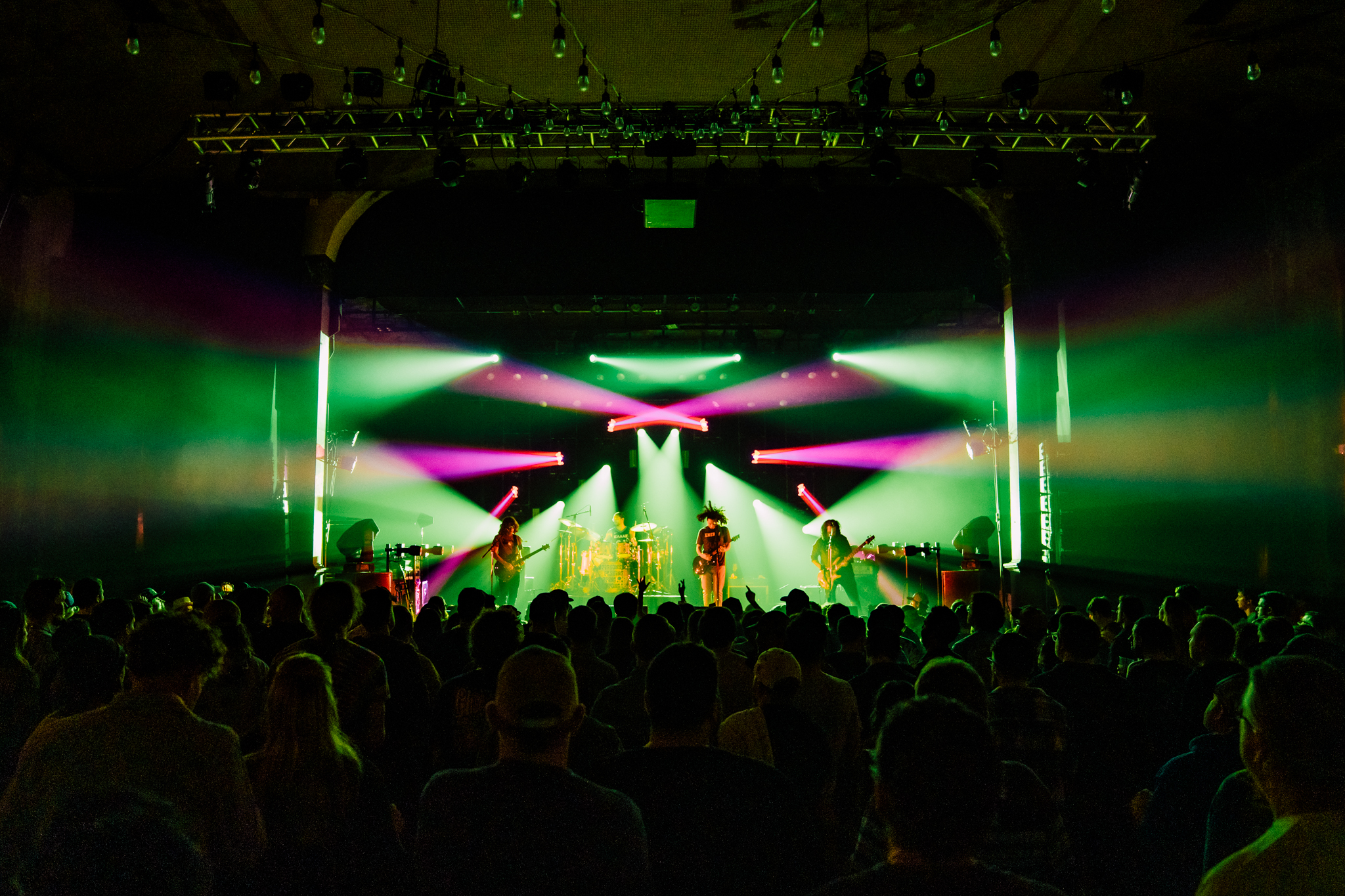 Pigeons Playing Ping Pong at Turner Hall Ballroom in Milwaukee, WI on March 24, 2023 (Photo: Gabby Barbieri)