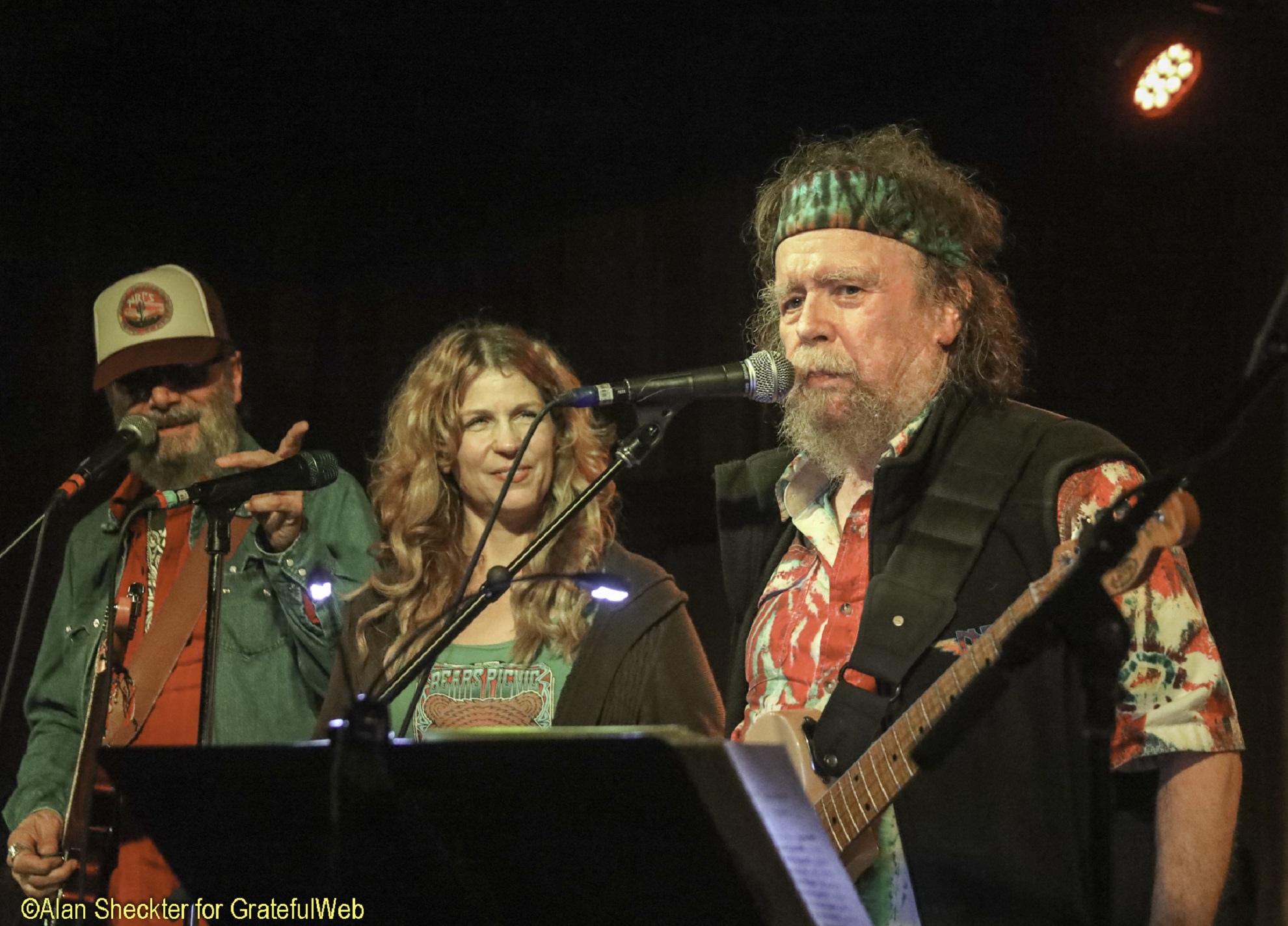 Michael Falzarano with Joanne Lediger & David Nelson - photo by Alan Sheckter