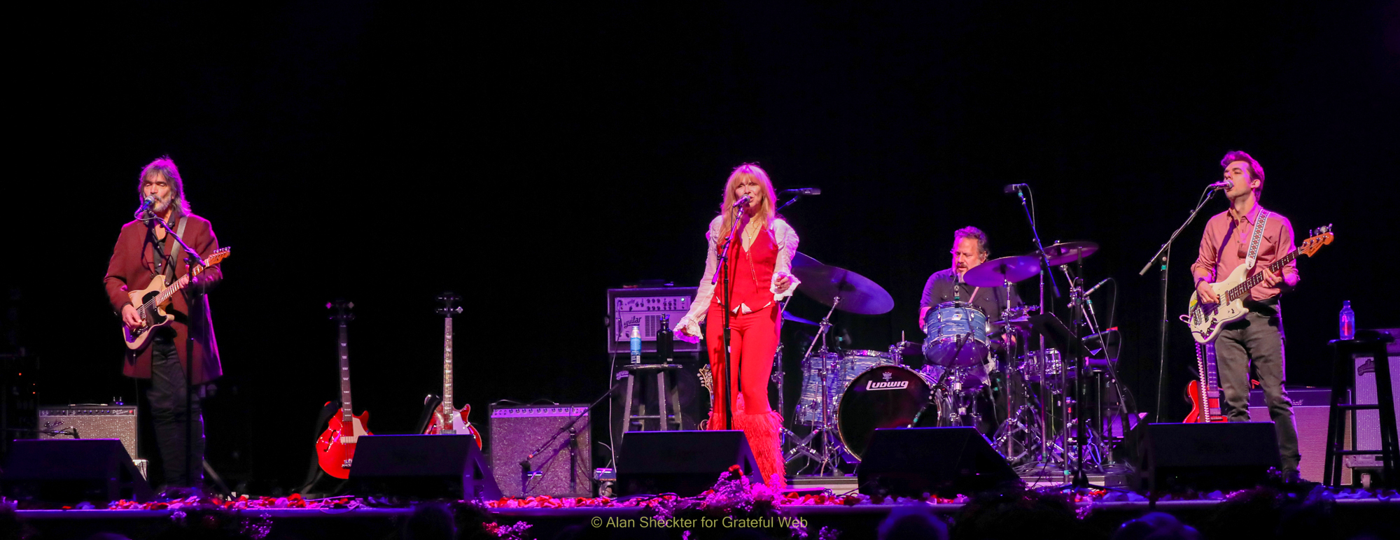 Larry and Teresa with Justin on drums and Brandon Morrison on bass