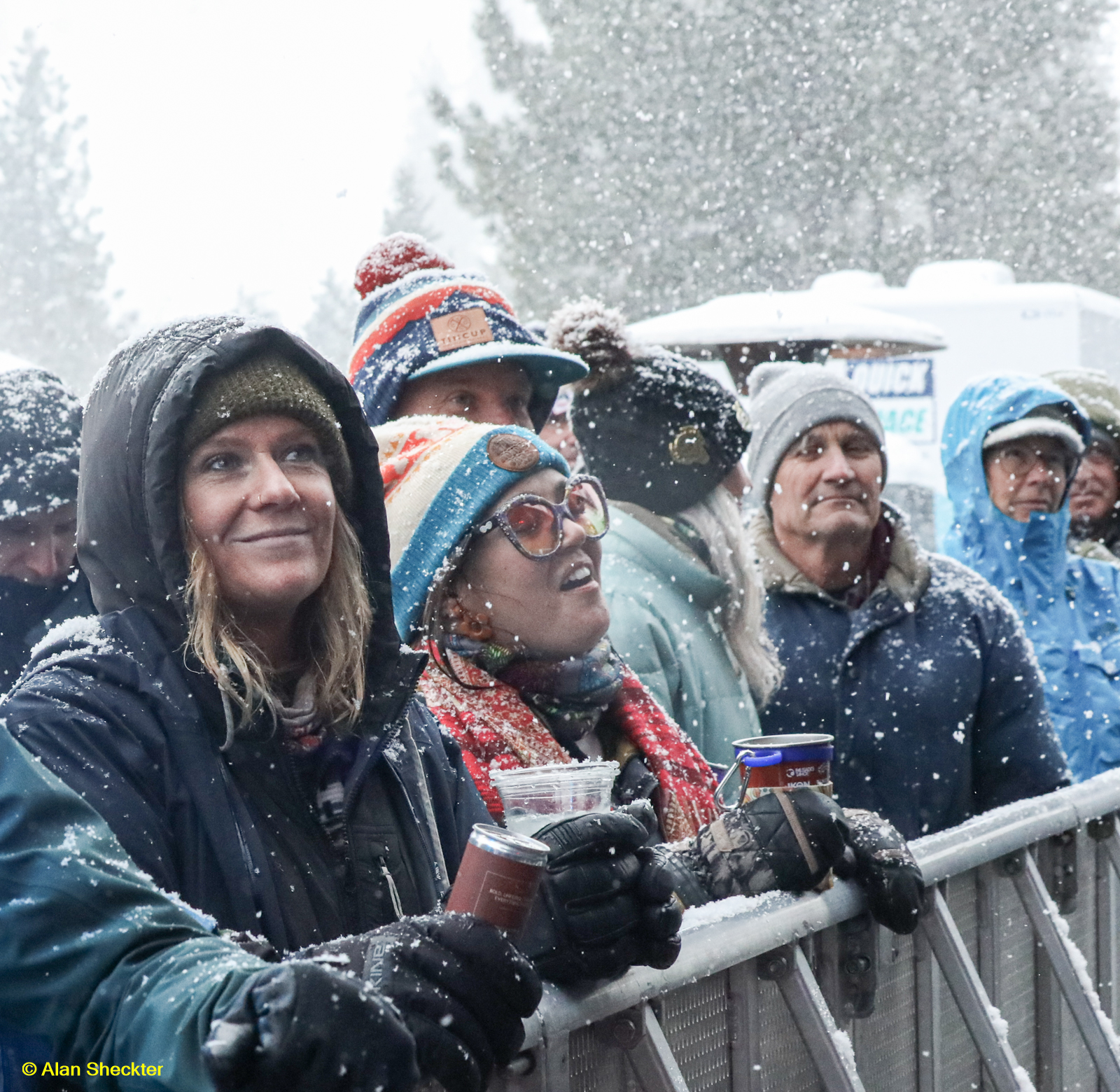 Along the rail at the main stage, Friday