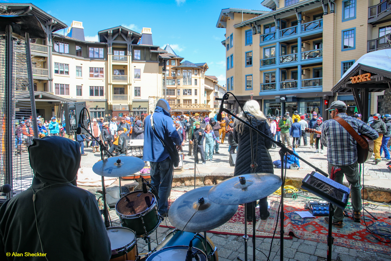 Red Dirt Ruckus performs in the Olympic Village at Palisades Tahoe