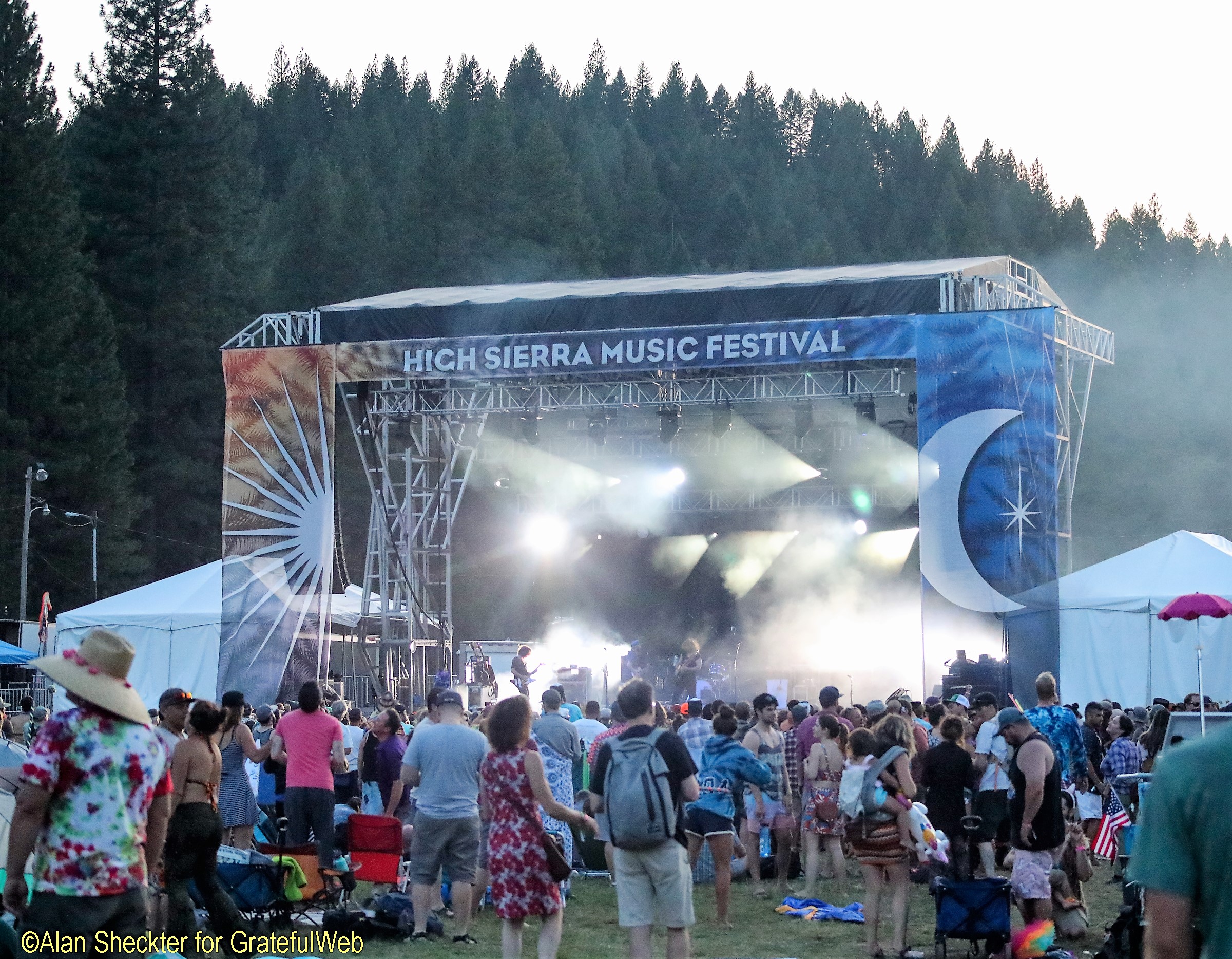 Jim James and his band light up the Grandstand Stage