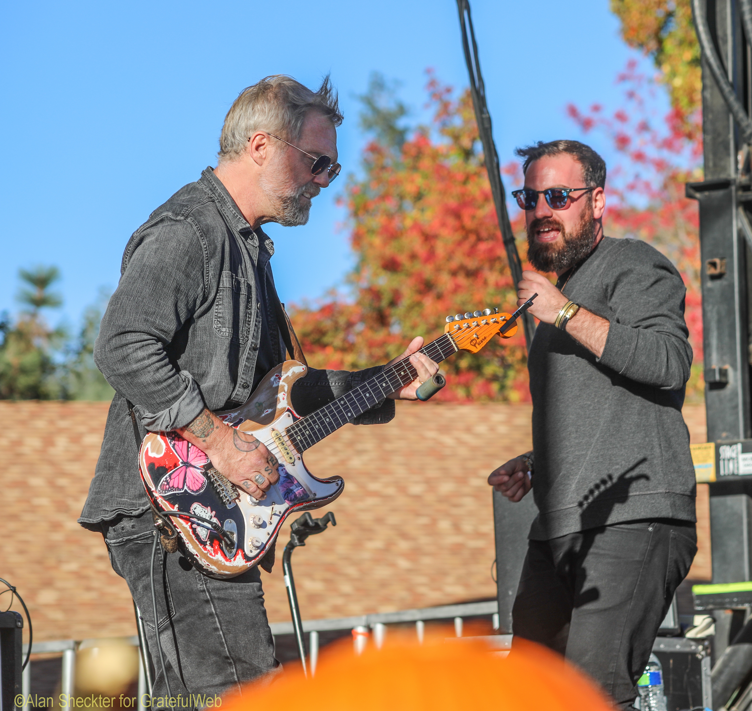 Motet's Lyle Divinsky sitting in with Anders during "Spanish Moon," a tribute to Paul Barrere