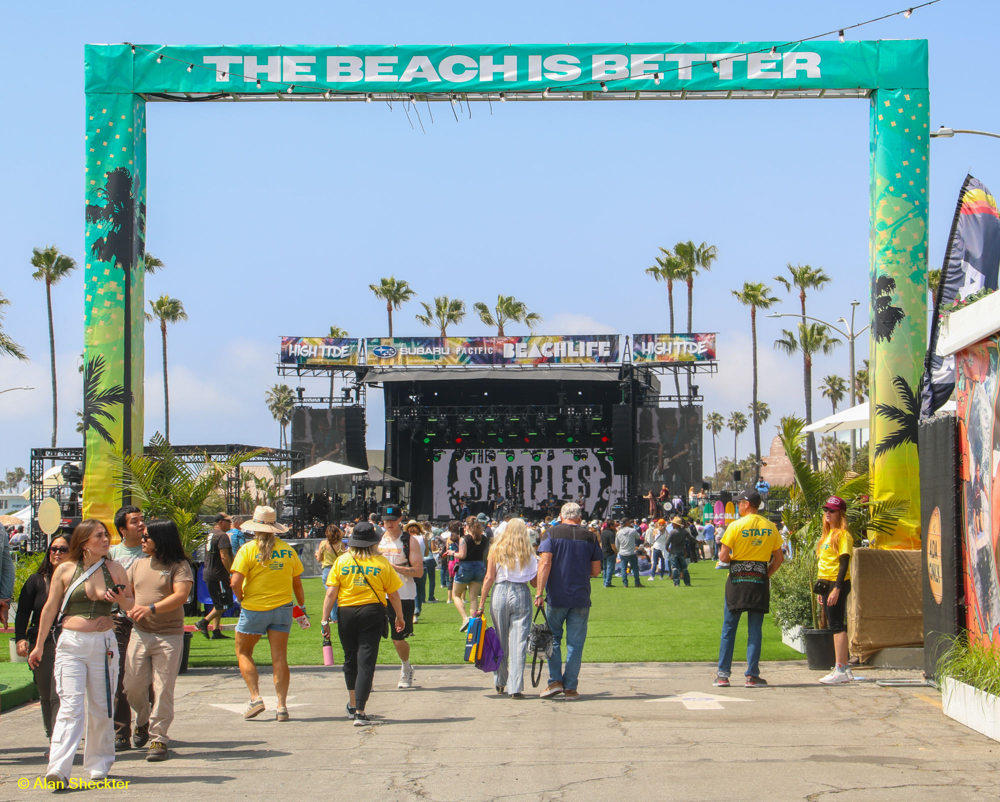 Entrace to the High Tide stage area early on Friday