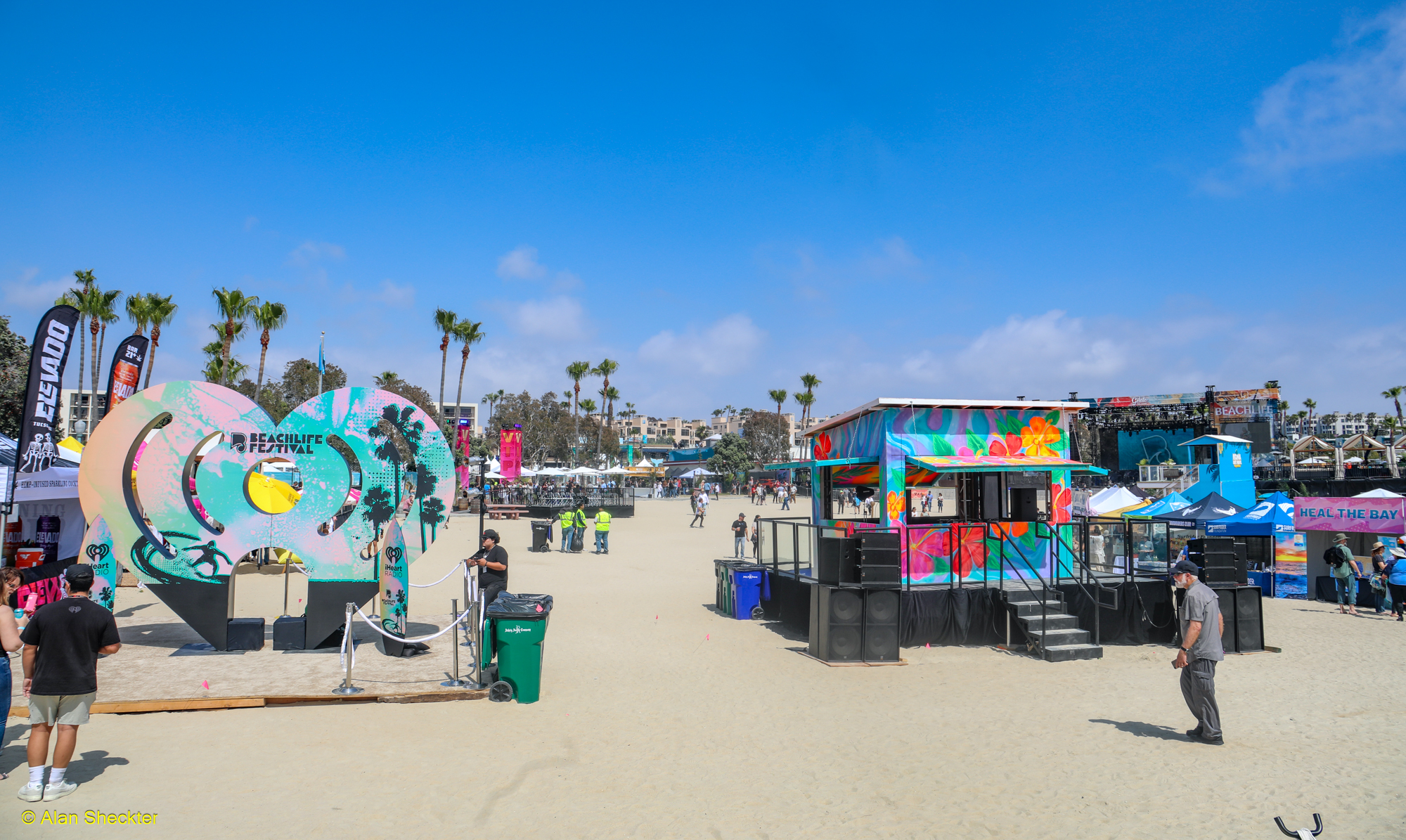 Part of the expansive beach in front of the Low Tide stage on Friday