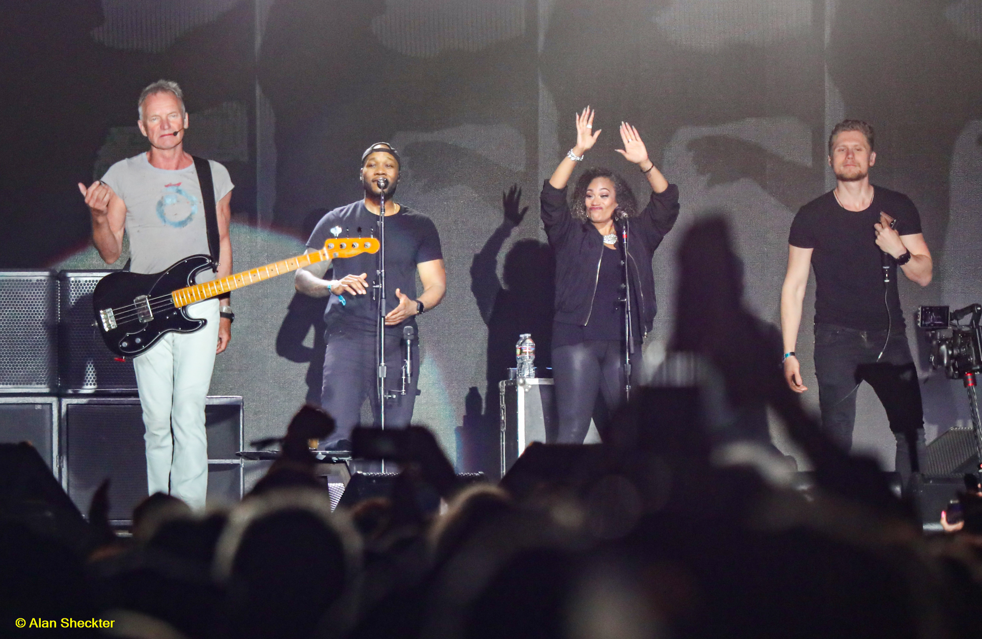 Sting and part of his band at BeachLife Festival