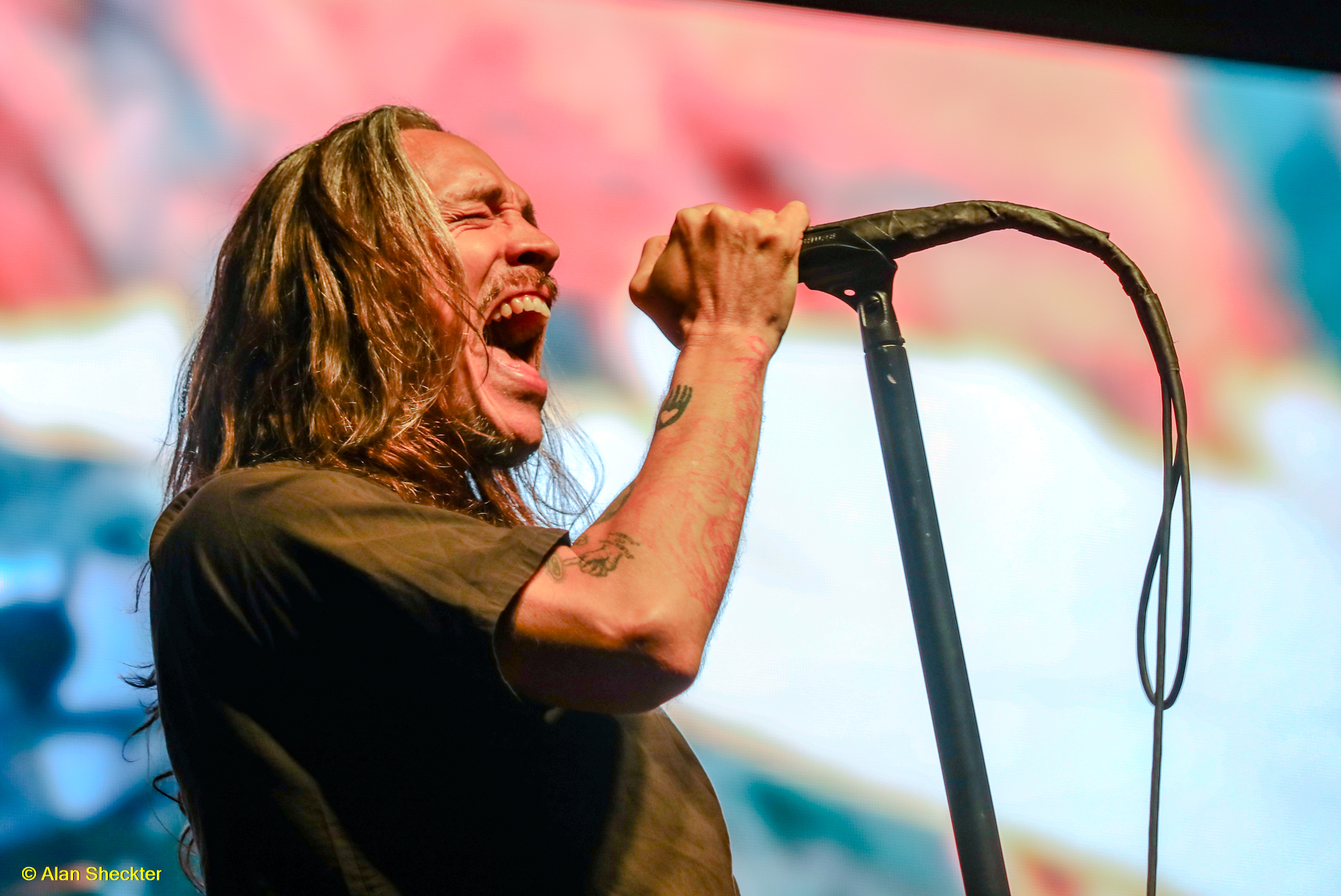 Incubus’s Brandon Boyd during their Saturday night headlining set at the High Tide Stage