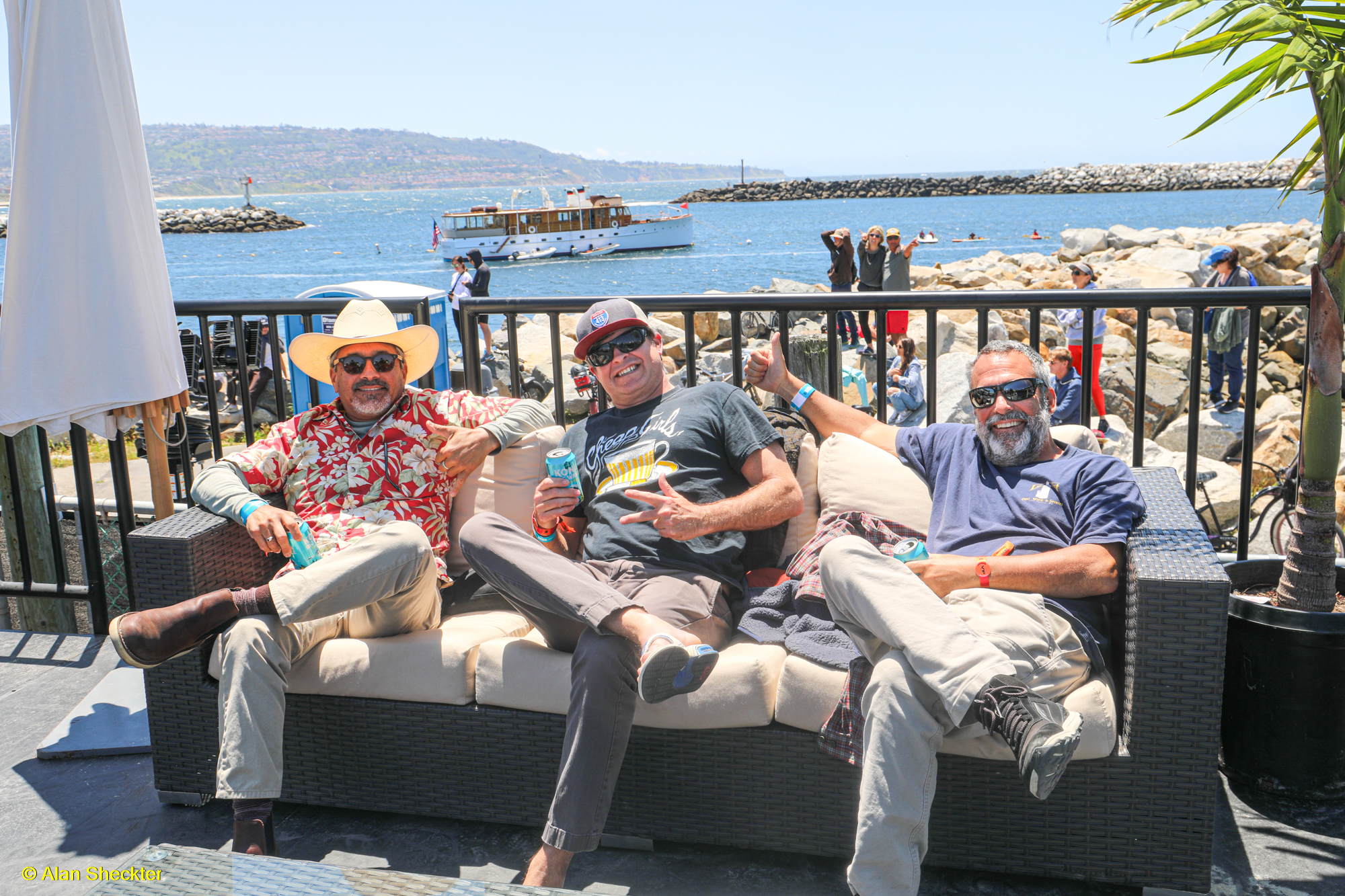 Enjoying the view from the Low Tide stage VIP platform on Sunday