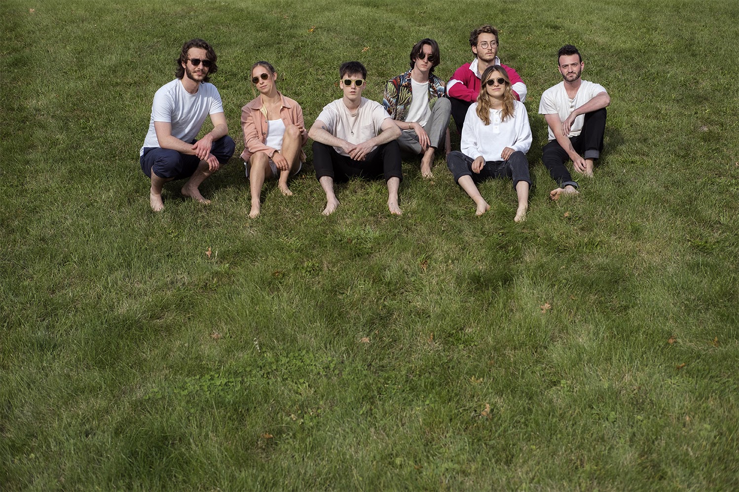 Melt. (L-R) (Nick Sare (Saxophone),  Veronica Stewart-Frommer (Lead Vocals),  Lucas Saur (Bass), Eric Gabriel (Vocals, Keys)  Coulou (trumpet)  Marlo Shankweiler (Guitar), Josh Greenzeig ). Photo: Gus Aronson