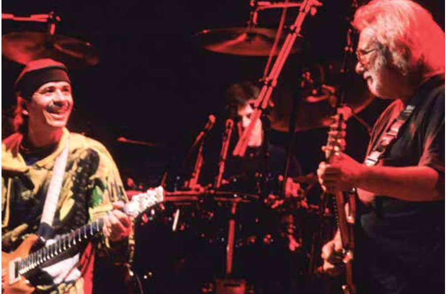 Carlos Santana and Garcia, Coliseum Arena, Oakland, CA, January 26, 1993. Photo courtesy ©Susana Millman