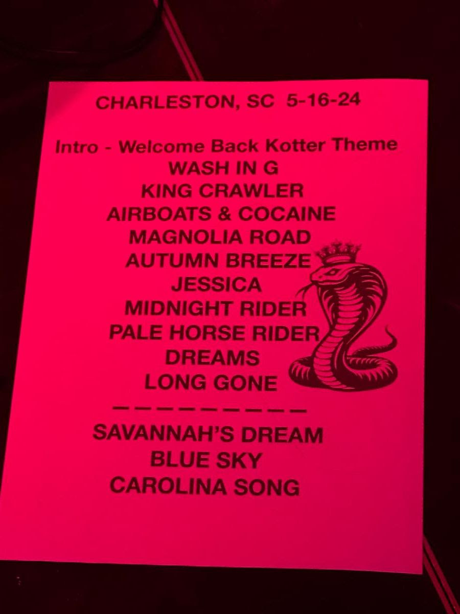 Allman Betts Band Charleston, SC Setlist 