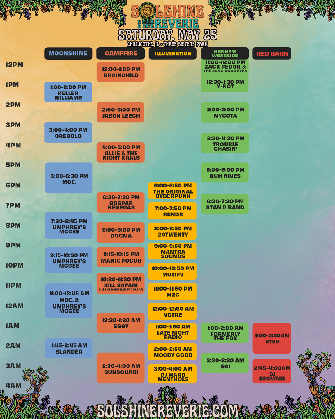 Saturday schedule