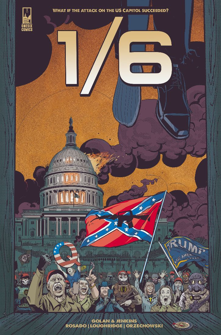 Harvard law professor and NY Times bestselling author have joined forces to show a world where rioters made it to the Senate Chamber. The physical edition of issue #1 is out today. 