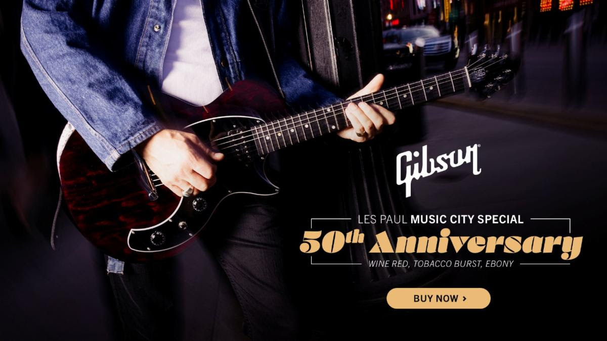 The Les Paul Music City Special – 50th Anniversary is a unique commemorative guitar that pays tribute to the early days of Gibson’s Nashville production and celebrates 50 years of Gibson handcrafting guitars in Music City.   