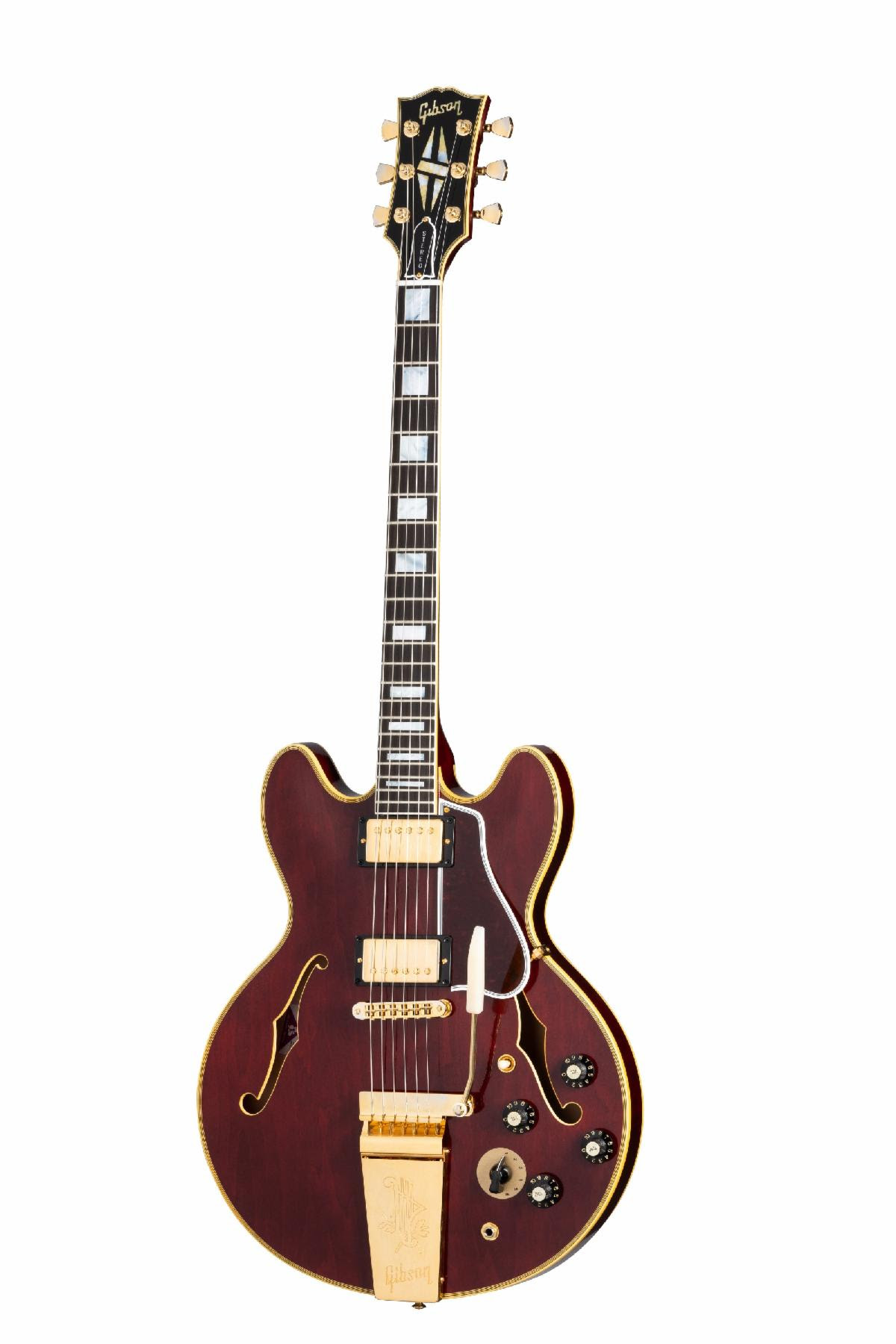 The Gibson Chuck Berry 1970’s ES-355 in Wine Red.