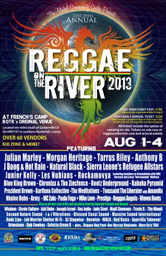 29th Annual 'Reggae On The River' Returns to Original Location