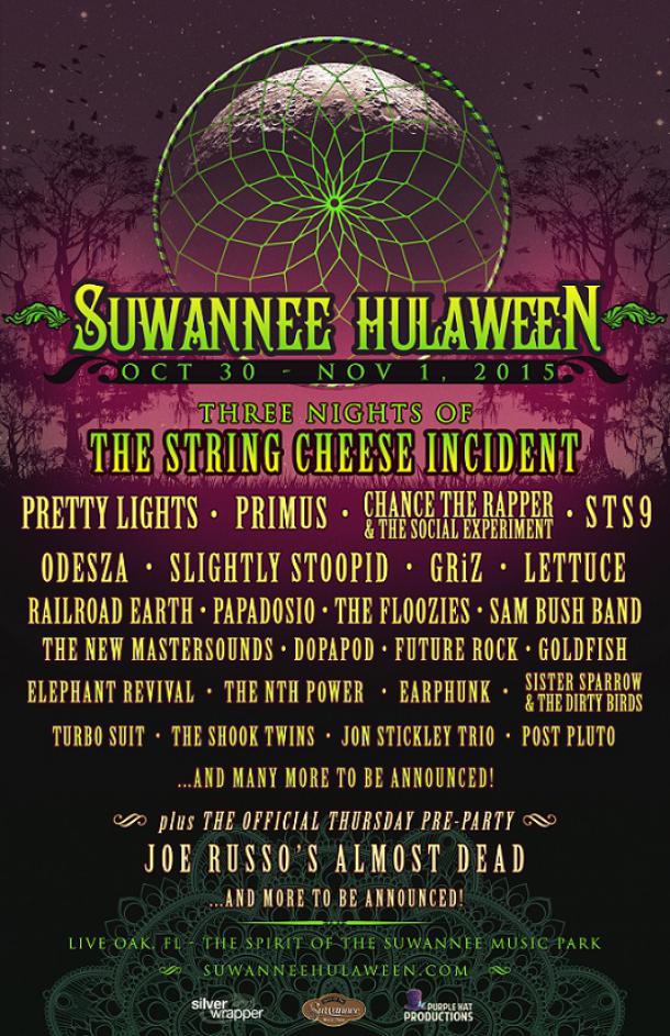 Suwannee Hulaween Announces 1st round of Artists Grateful Web