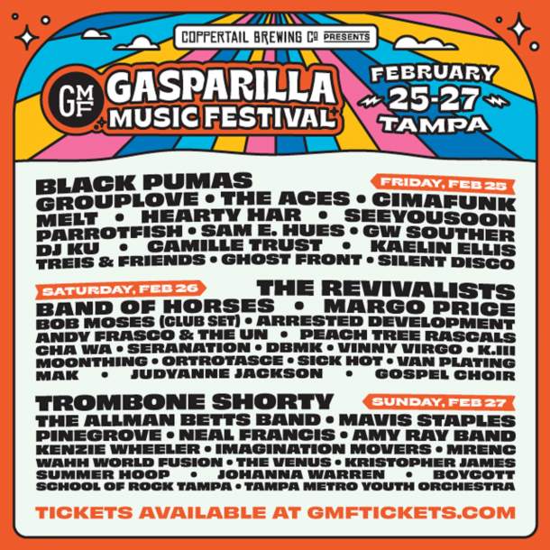 Gasparilla Music Festival Lineup Additions - February 25-27 | Grateful Web