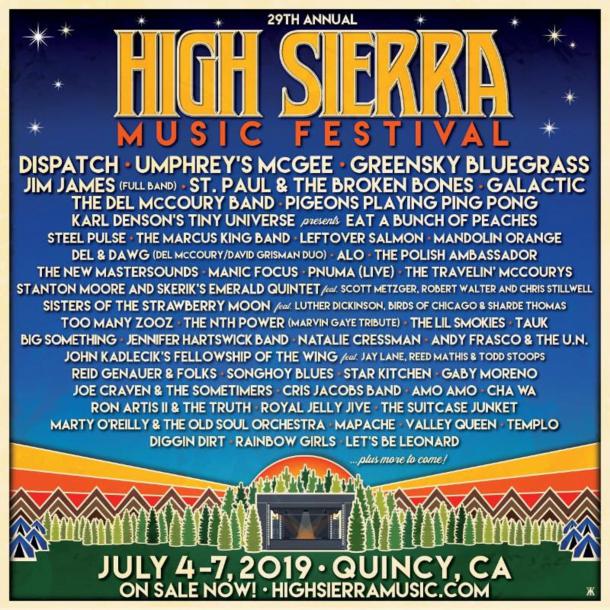 High Sierra Music Festival Announces Dispatch, Steel Pulse, TAUK, and