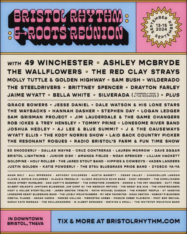 2024 Lineup for Bristol Rhythm & Roots Reunion Announced