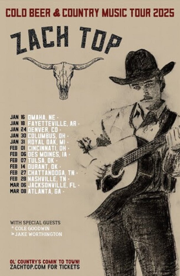 Zach Top confirms 2025 headline tour Grateful Web