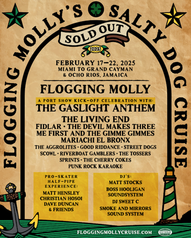Flogging Molly and Sixthman Announce 2025 Cruise Lineup Grateful Web