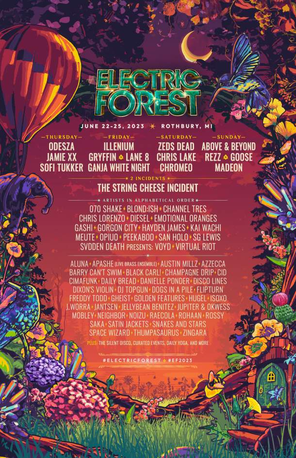 Electric Forest Announces 2023 Initial Lineup Grateful Web