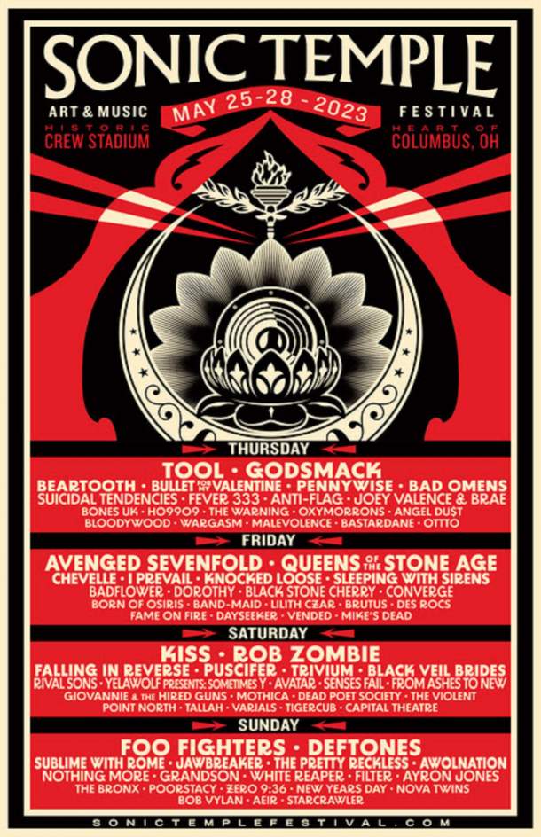 Sonic Temple Art & Music Festival Announces 2023 Lineup Grateful Web