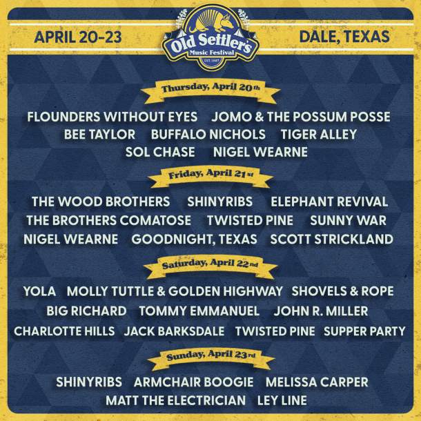 Old Settler's Music Festival announces phenomenal lineup and tickets on