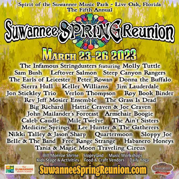 Suwannee Spring Reunion Schedule Announced | Grateful Web