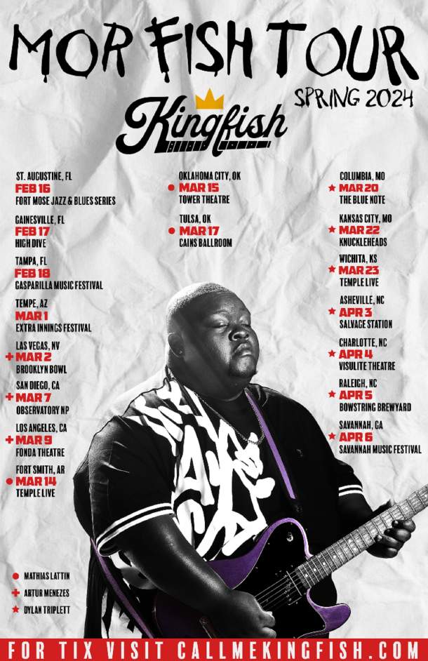 Christone "Kingfish" Ingram Announces 2024 "Mor Fish Tour" Grateful Web
