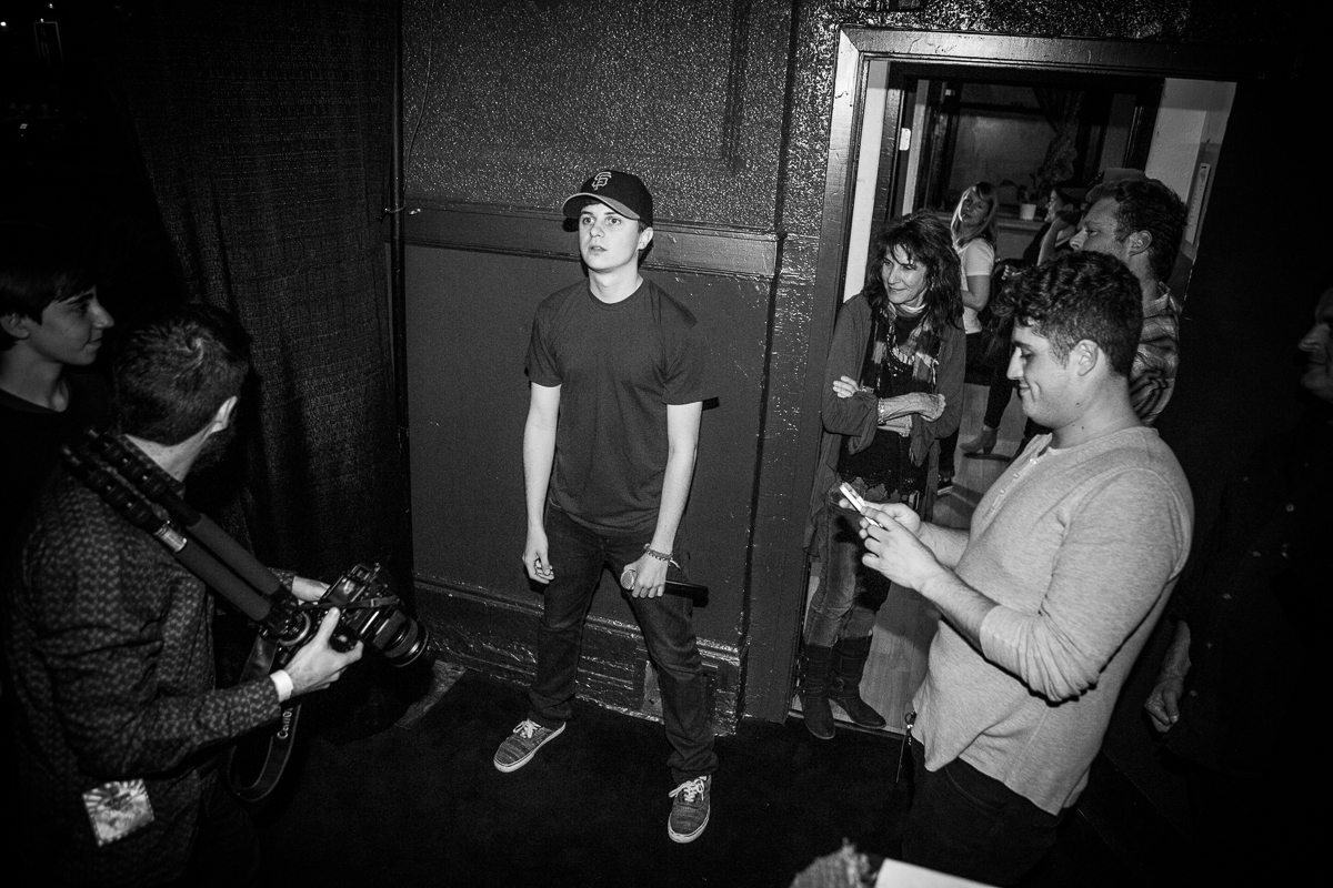George Watsky about to take the stage - photos by Ellie Stills