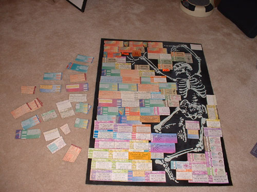 Michelle's Dead Ticket Stub Project