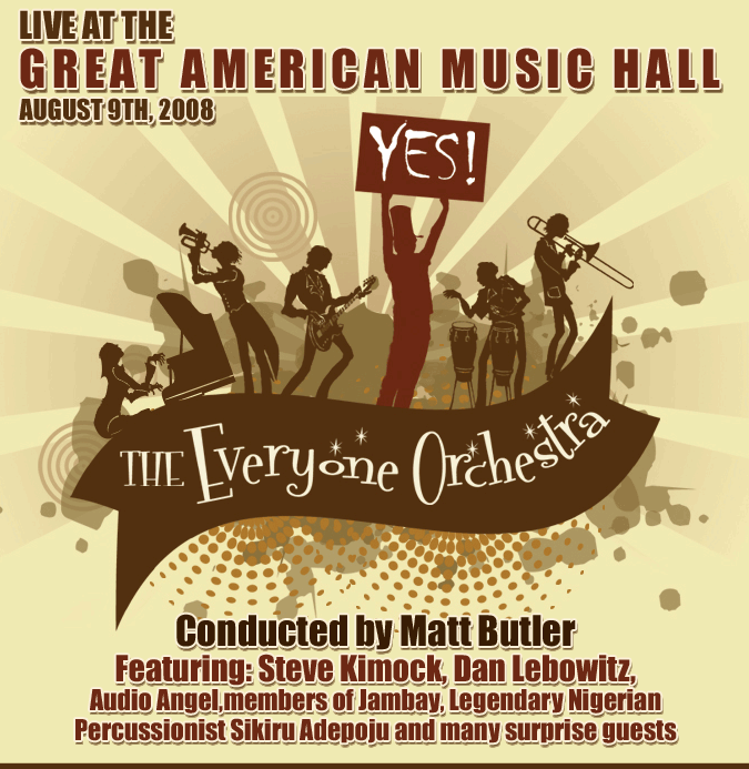 Kimock with the Everyone Orchestra in San Francisco on 8/9/08