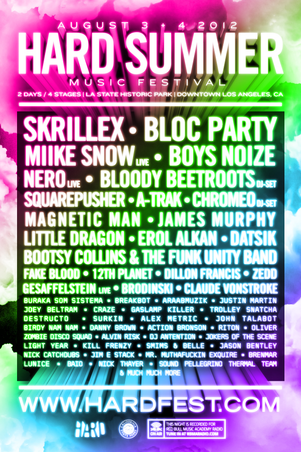 LA's HARD SUMMER Aug 3 & 4 Unveils Line-Up Ft. Skrillex, Bloc Party